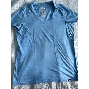 Women The North Face Short Sleeve Shirt Size Large Blue Pre Owned